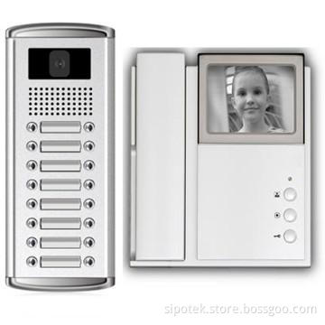 Eight-button Direct-dialing Video Door Phone with Four Wires